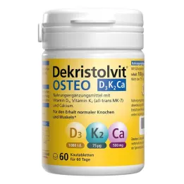 Dekristolvit Osteo D3K2Ca comprimidos mastigáveis, 60 unid