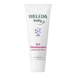 Weleda baby creme facial 3 em 1 malva branca, 50 ml