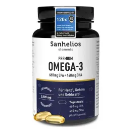 Cápsulas Sanhelios Premium Omega-3, 120 peças